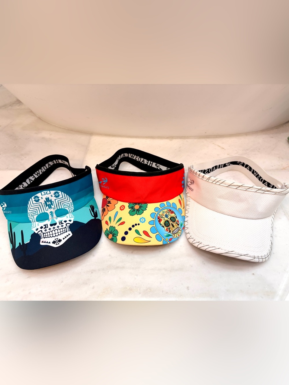 Three Headsweats Visors